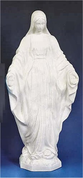 Our Lady Of Grace Statue White Garden Catholic Figure